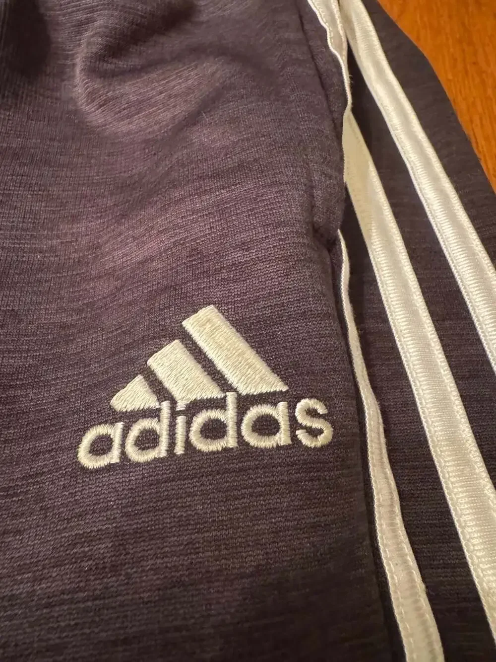 Adidas Boys' Heathered Three-Stripe Athletic Track Pants H836